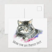 かわいい猫の完璧な母親への楽しい名言 ポストカード (正面/裏面)