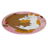 かわいい猫の家族 カッティングボード (角)