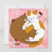 かわいい猫の家族 シーズンカード (正面)