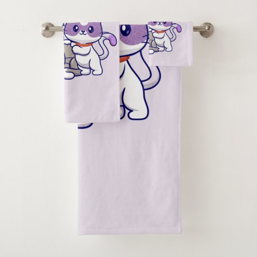 かわいい猫の家族 バスタオルセット (インサイチュ)