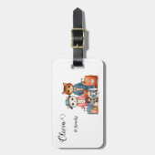 かわいい猫の家族 ラゲッジタグ (正面縦)