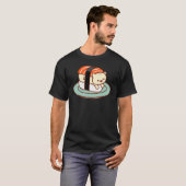 かわいい猫の寿司パロディ Tシャツ (正面フル)
