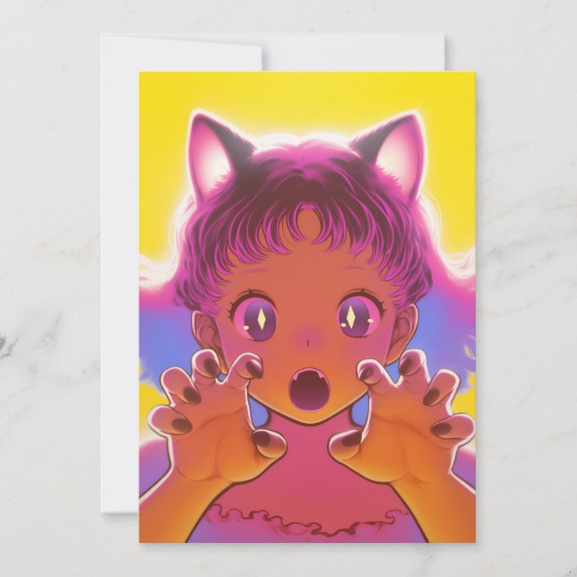 かわいい猫の少女 (正面)