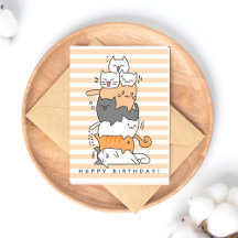 かわいい猫の山誕生日