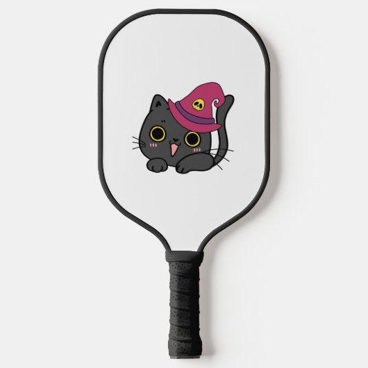 かわいい猫の帽子 ピックルボールラケット (正面)