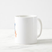 かわいい猫の幸せな楽しいアート コーヒーマグカップ (正面右)