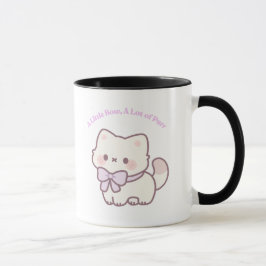 かわいい猫の弓ピンクパステルぷーぷー マグカップ