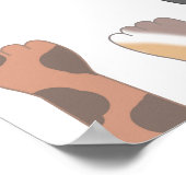 かわいい猫の引っかき傷 ポスター (角)