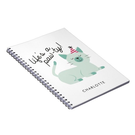 かわいい猫の引用文|の生命は足tyの名前をカスタムするです ノートブック (右側)