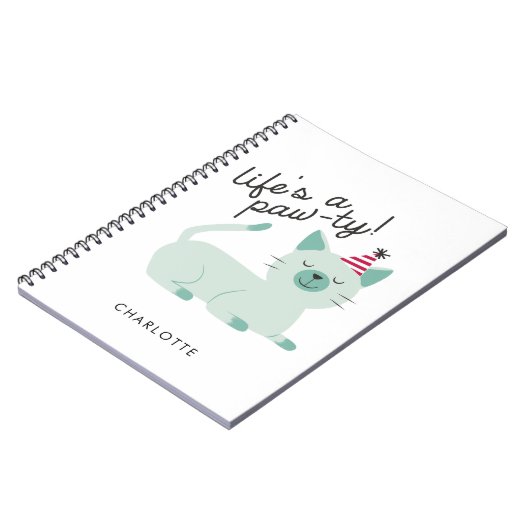 かわいい猫の引用文|の生命は足tyの名前をカスタムするです ノートブック (左側)