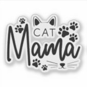 かわいい猫の引用 シール (正面)