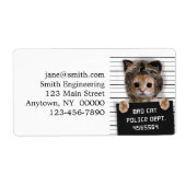 かわいい猫の悪い子 ラベル (正面)