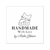 かわいい猫の愛とラバースタンプ セルフインキングスタンプ (デザイン)