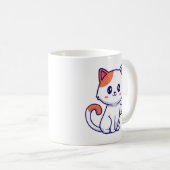 かわいい猫の愛のサイン手57577 コーヒーマグカップ (正面右)