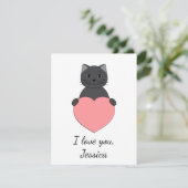 かわいい猫の愛のバレンタイン シーズンカード (スタンド正面)