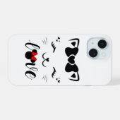 かわいい猫の愛 ミニーマウスのリボン iPhoneケース iPhone 15ケース (裏面横)