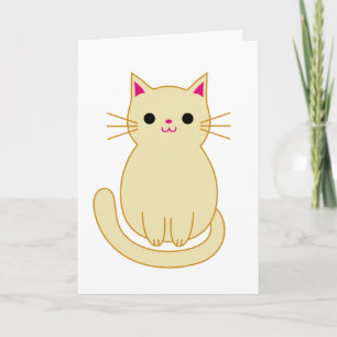 かわいい猫の感謝カード サンキューカード