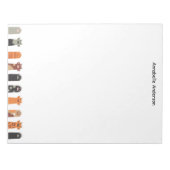 かわいい猫の手のひら ノートパッド (正面)