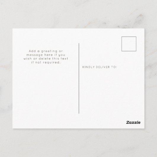 かわいい猫の手書き文字ハッピー感謝祭 ポストカード (裏面)