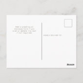 かわいい猫の手書き脚本、感謝祭おめでとう ポストカード (裏面)