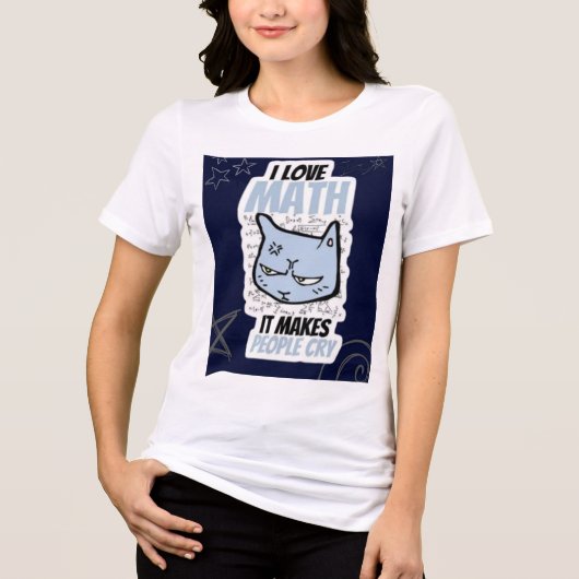 かわいい猫の数学Tシャツ 数学好きに トライブレンドTシャツ (正面)