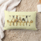 かわいい猫の整列の装飾的な枕 ランバークッション (ブランケット)