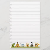 かわいい猫の文房具が並ぶ 便箋 (正面)