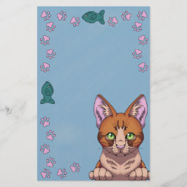 かわいい猫の文房具 便箋