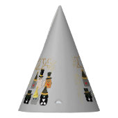 かわいい猫の新年のパーティーカスタムパーティー帽子 パーティーハット (左)