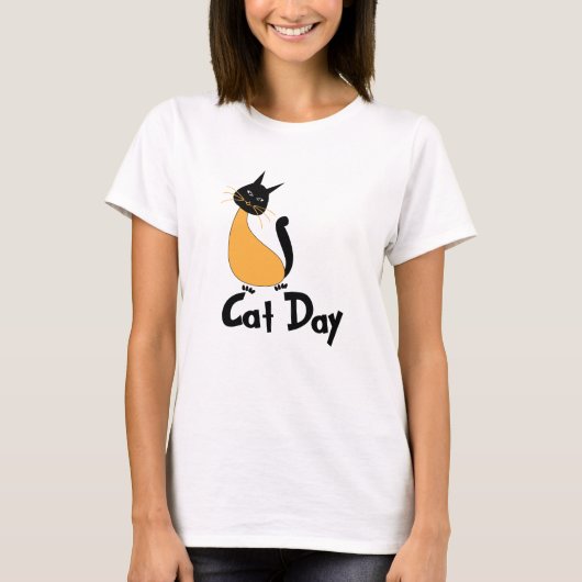 かわいい猫の日 Tシャツ (正面)