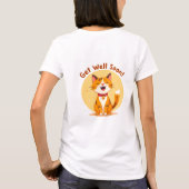 かわいい猫の早めのご回復願い Tシャツ (裏面)