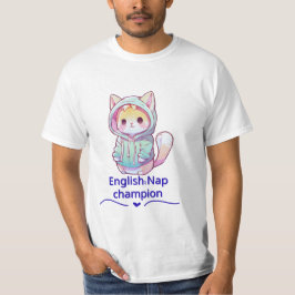 かわいい猫の昼寝チャンピオンTシャツ Tシャツ