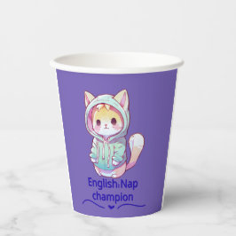 かわいい猫の昼寝チャンピオンTシャツ Too 紙コップ