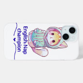かわいい猫の昼寝チャンピオンTシャツToo Case-Mate iPhoneケース (裏面 (横))