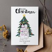 かわいい猫の木のペットラバー クリスマス フラット