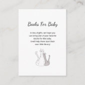かわいい猫の本が赤ちゃん男女兼用シャワーをリクエスト エンクロージャーカード (正面)