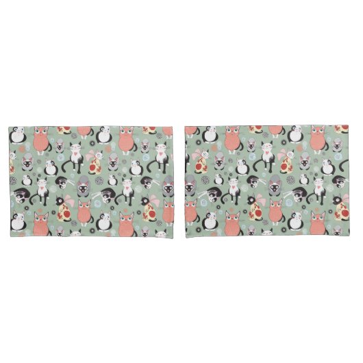 かわいい猫の枕カバー|過去記事 枕カバー (フロントセット)