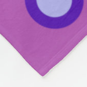 かわいい猫の柄すみれミディアムフリースブランケット フリースブランケット (角)