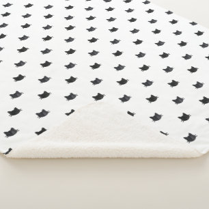 かわいい猫の柄 シェルパブランケット