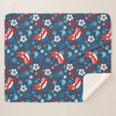 かわいい猫の柄 シェルパブランケット (正面(横))