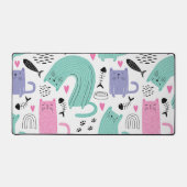 かわいい猫の柄 デスクマット (正面)