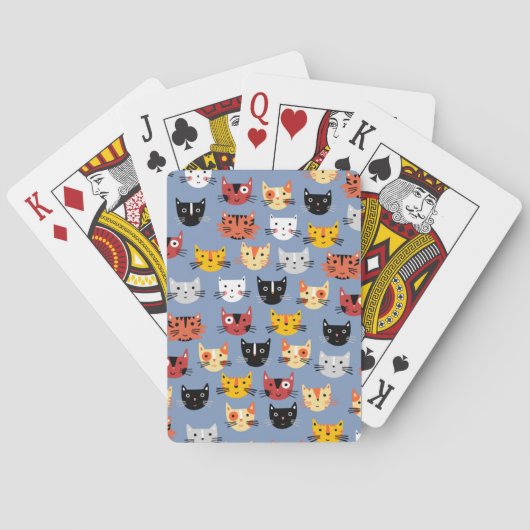 かわいい猫の柄 トランプ (裏面)
