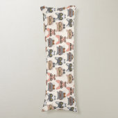 かわいい猫の柄 ボディピロー (正面縦)