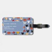 かわいい猫の柄 ラゲッジタグ (裏面横)