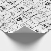 かわいい猫の柄 ラッピングペーパー (角)