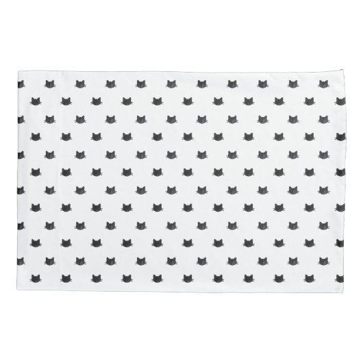 かわいい猫の柄 枕カバー (裏面)