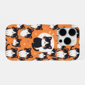 かわいい猫の柄 iPhoneケース (裏面横)