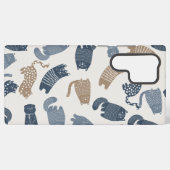 かわいい猫の模様 SAMSUNG GALAXYケース (裏面横)