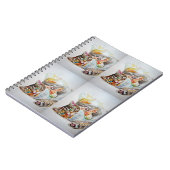 かわいい猫の水彩猫の虎猫 ノートブック (左側)