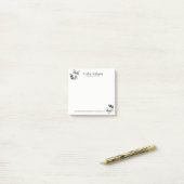 かわいい猫の水彩画イラストレーション ポストイット (デスク上)